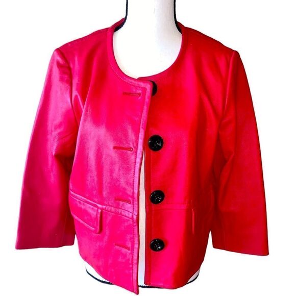 Kasper red leather jacket PS - Picture 1 of 7